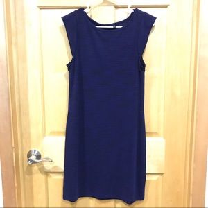Apt 9 blue heathered cap sleeve scoop neck dress S